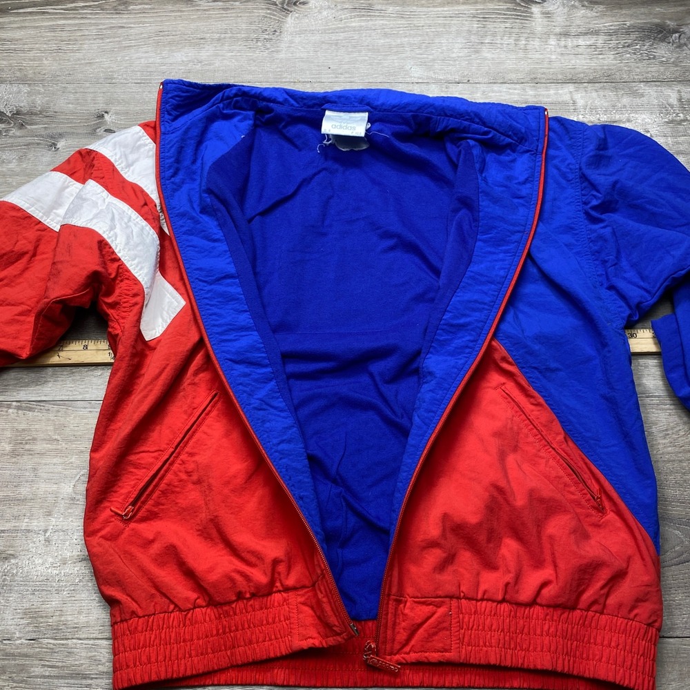 Adidas Jacket Mens S/M Red Blue Vintage 1993/94 FC Bayern Munich Windbreaker 90s - Picture 12 of 16